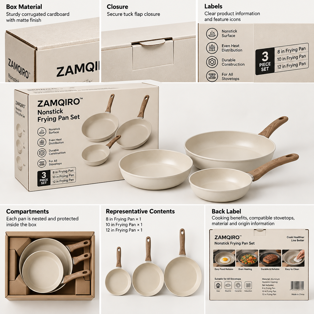 ZAMQIRO™ Nonstick Frying Pan Set image 6