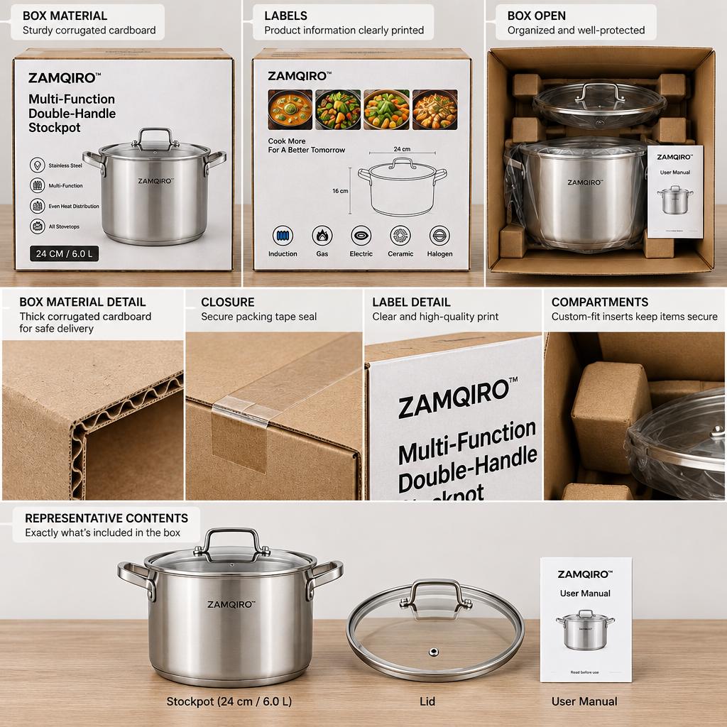ZAMQIRO™ Multi-Function Double-Handle Stockpot image 6