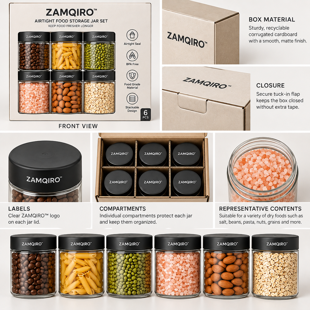 ZAMQIRO™ Airtight Food Storage Jar Set image 6
