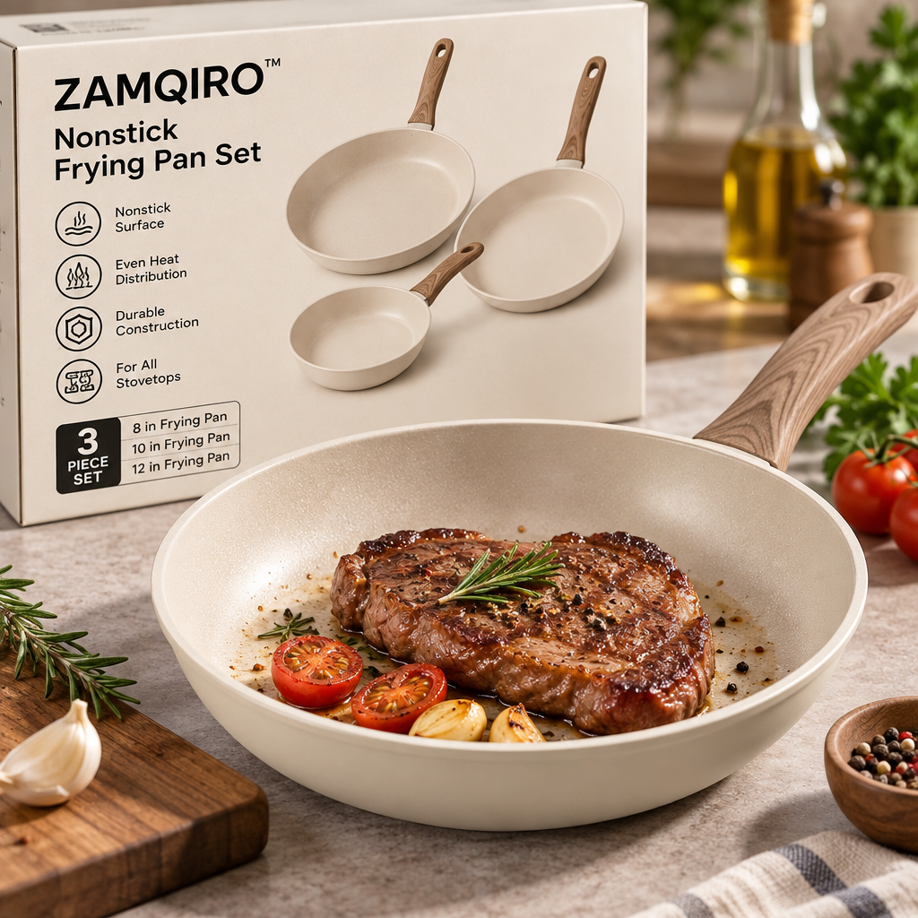 ZAMQIRO™ Nonstick Frying Pan Set image 3