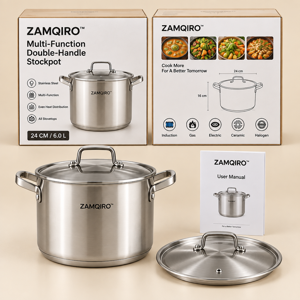 ZAMQIRO™ Multi-Function Double-Handle Stockpot primary image