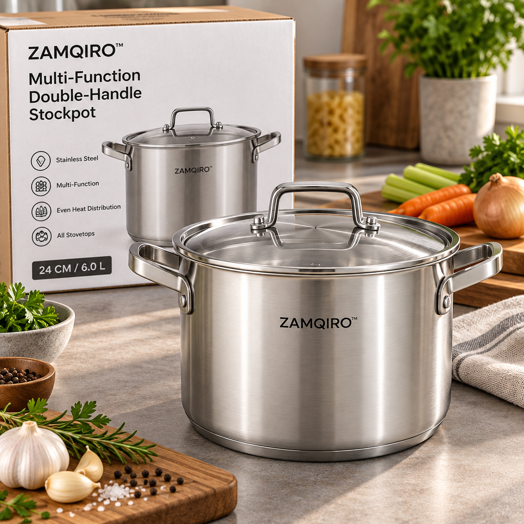 ZAMQIRO™ Multi-Function Double-Handle Stockpot image 3