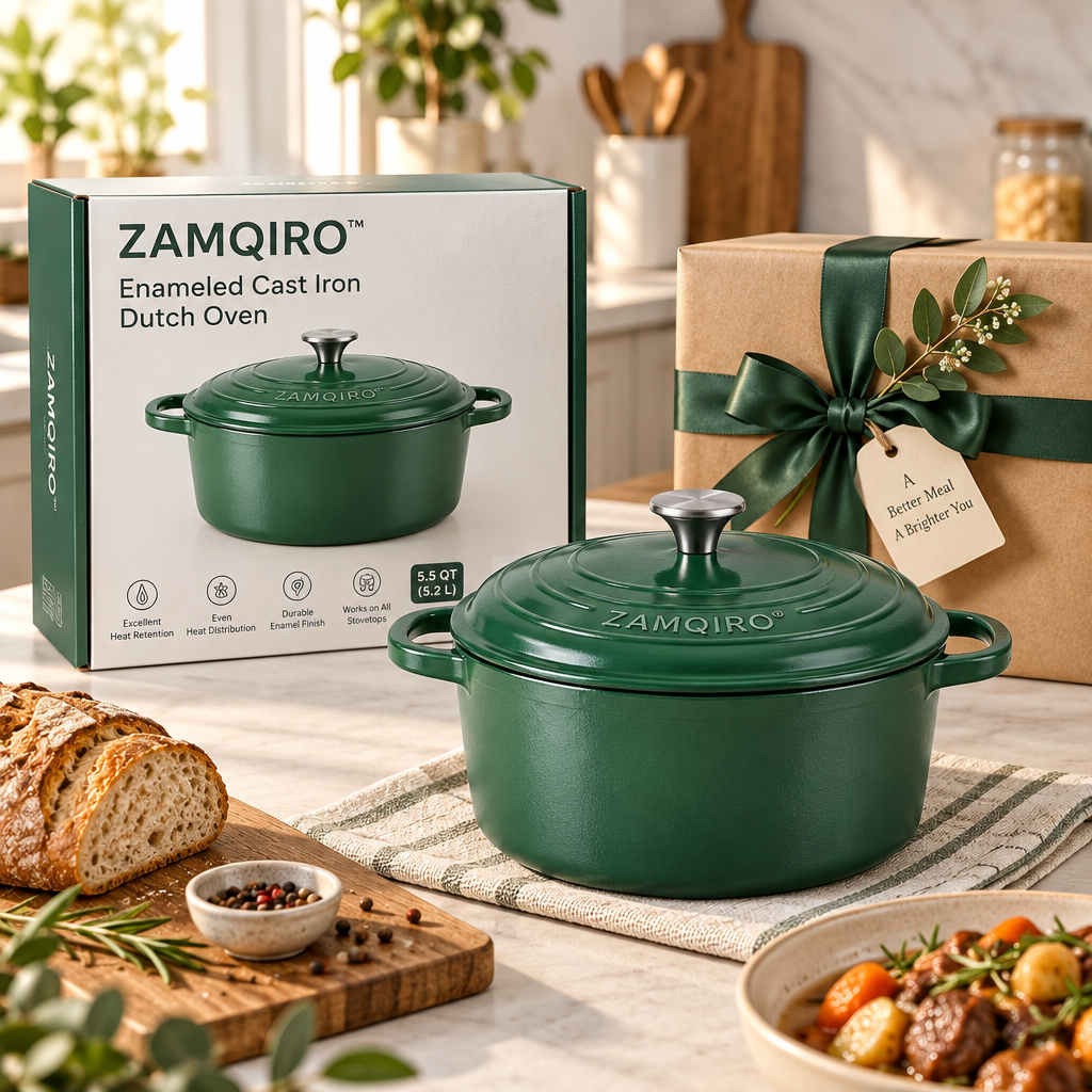 ZAMQIRO™ Enameled Cast Iron Dutch Oven image 5