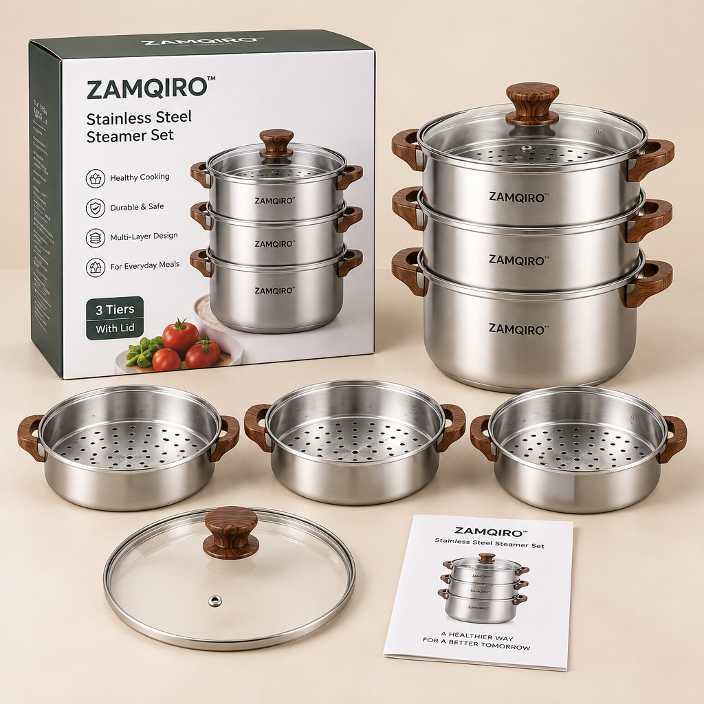ZAMQIRO™ Stainless Steel Steamer Set primary image