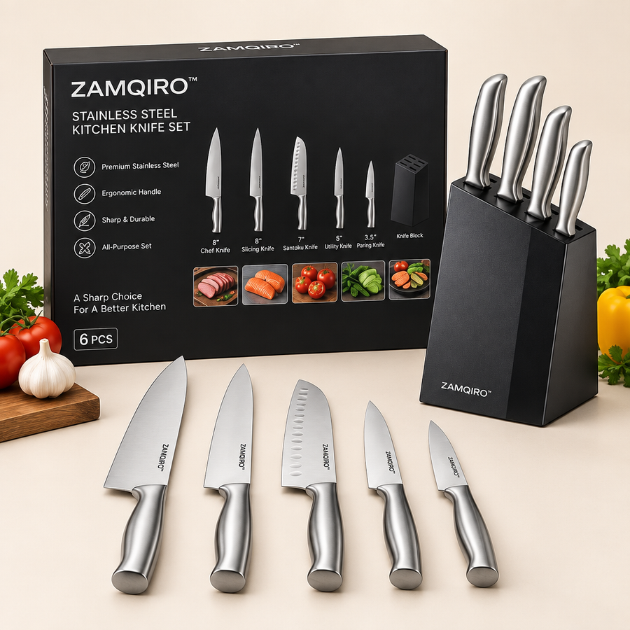 ZAMQIRO™ Stainless Steel Kitchen Knife Set primary image