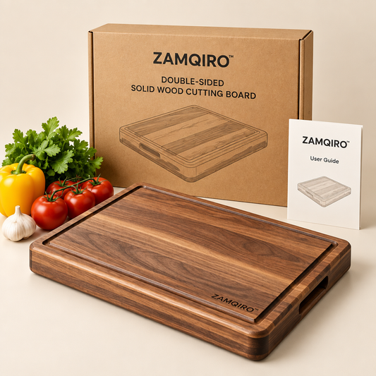 ZAMQIRO™ Double-Sided Solid Wood Cutting Board primary image