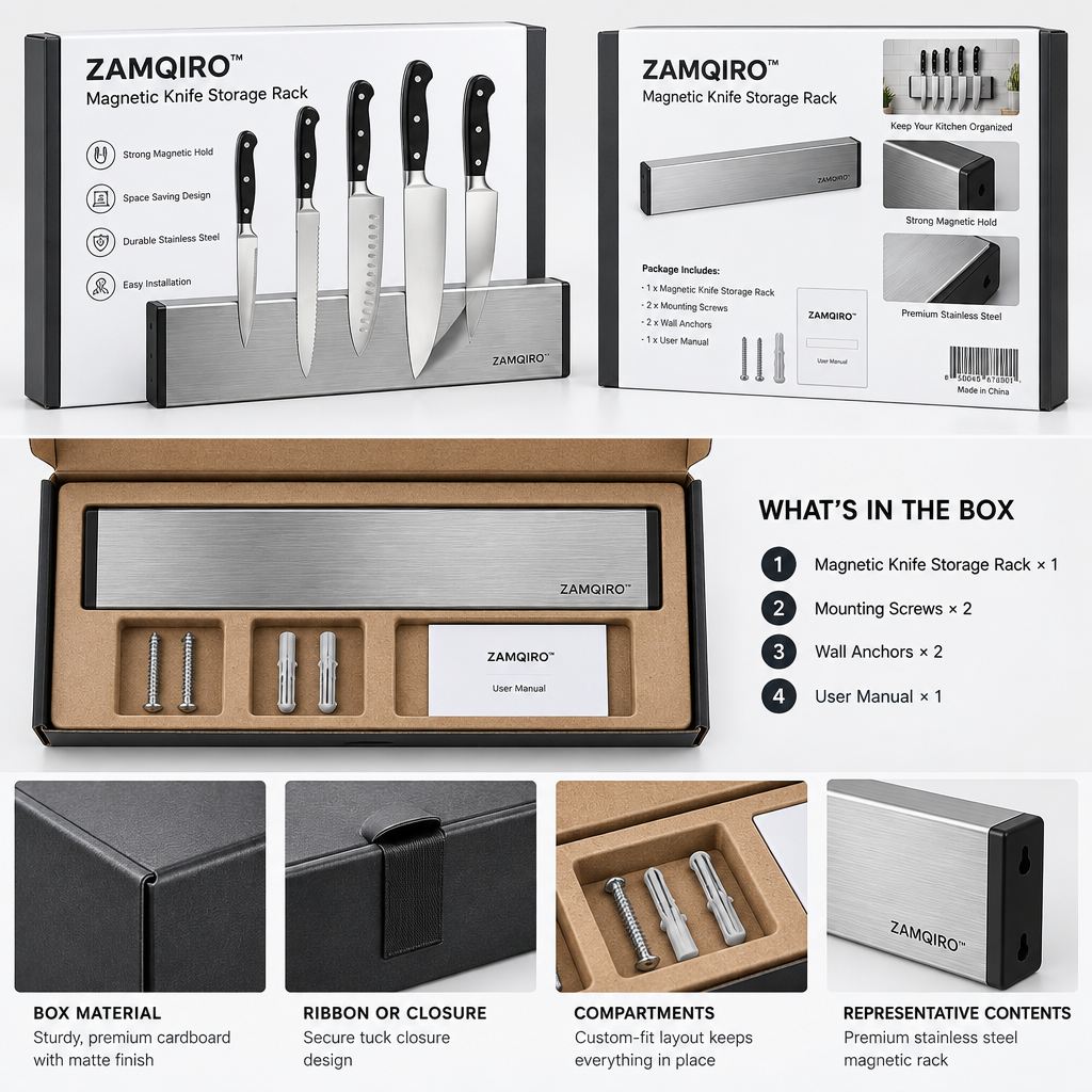 ZAMQIRO™ Magnetic Knife Storage Rack image 6
