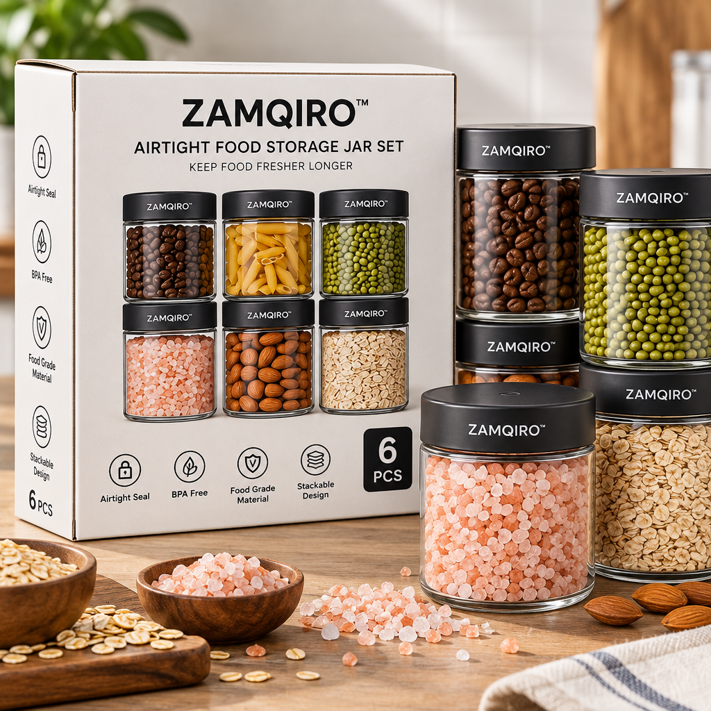ZAMQIRO™ Airtight Food Storage Jar Set image 3