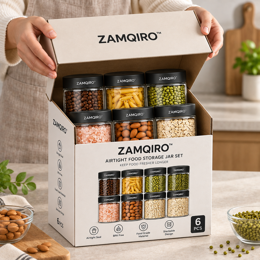 ZAMQIRO™ Airtight Food Storage Jar Set image 4
