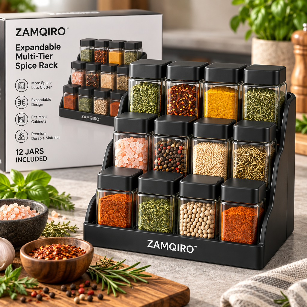 ZAMQIRO™ Expandable Multi-Tier Spice Rack image 3