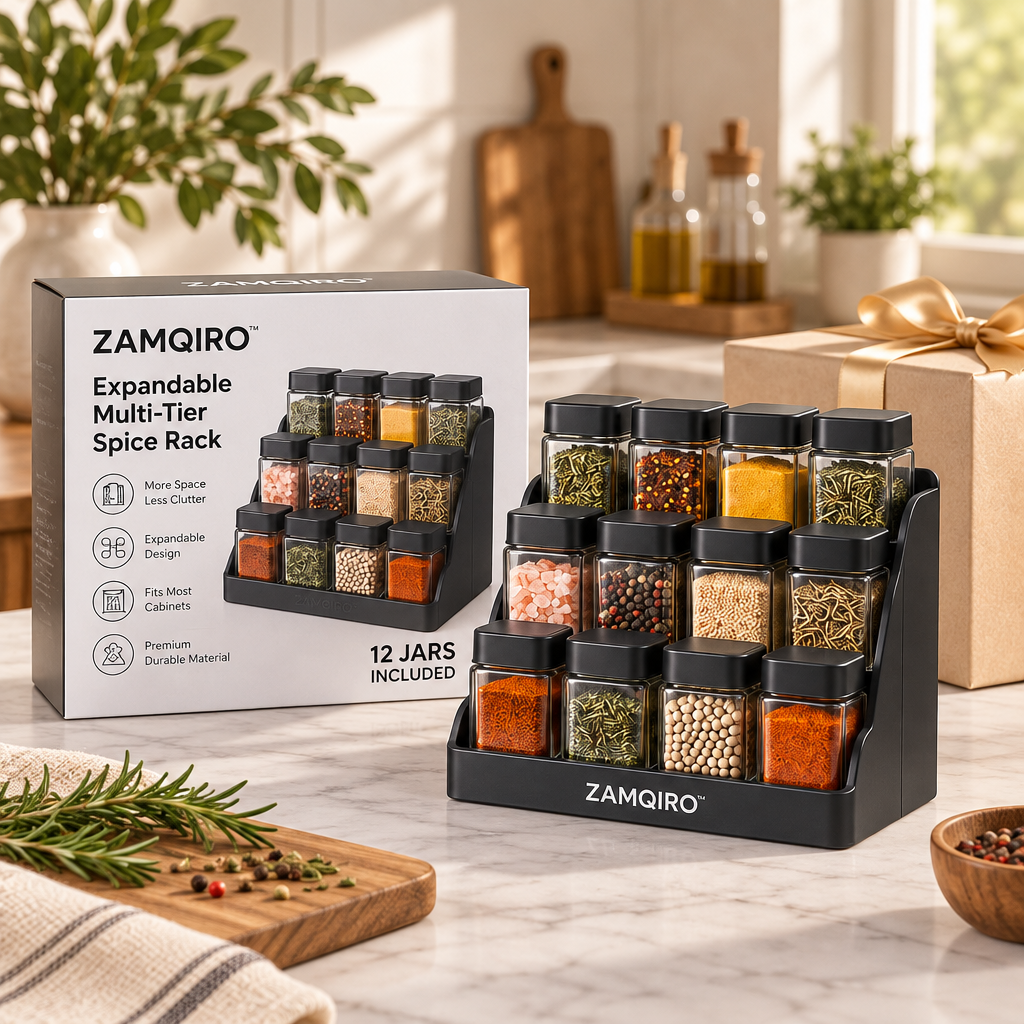 ZAMQIRO™ Expandable Multi-Tier Spice Rack image 5