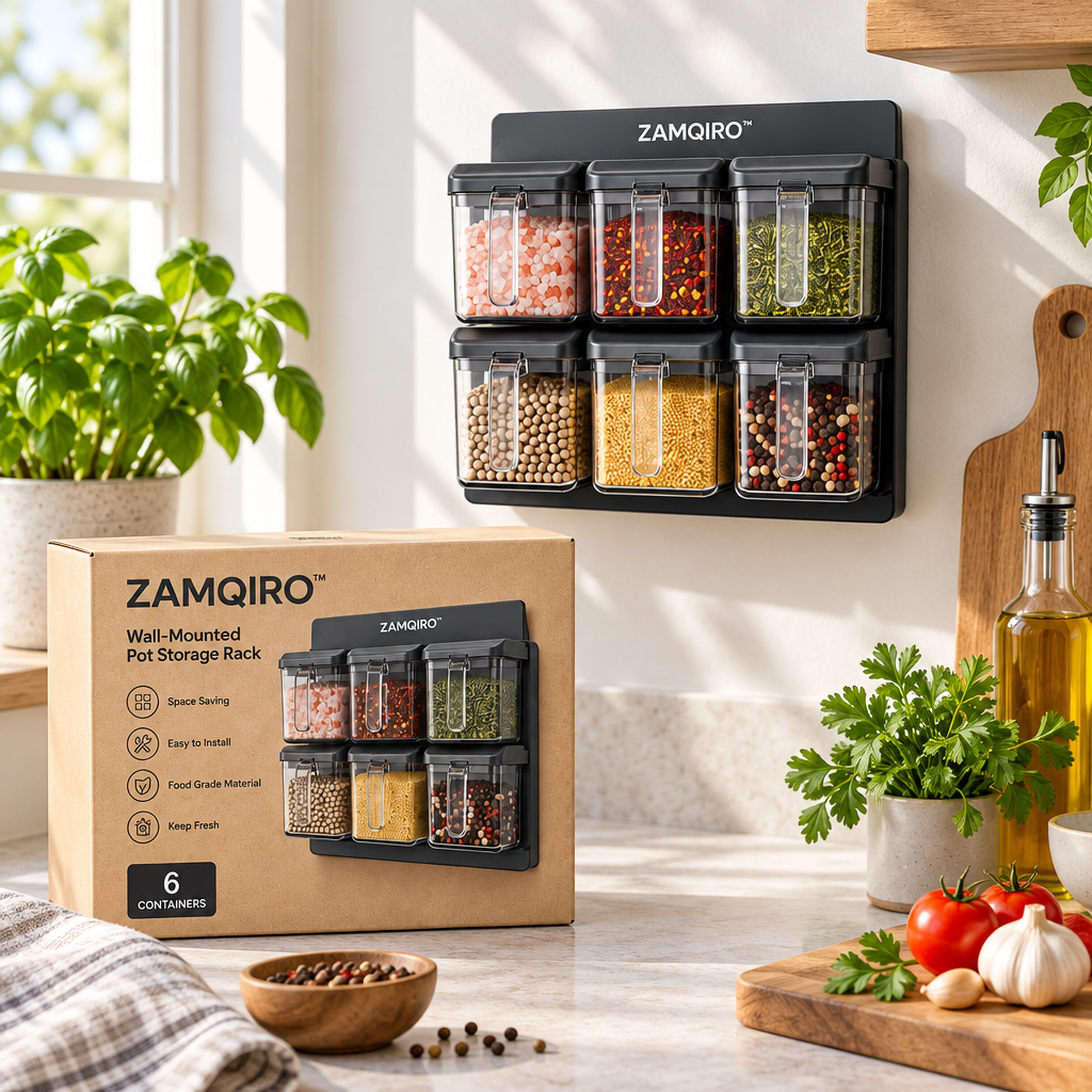 ZAMQIRO™ Wall-Mounted Pot Storage Rack image 2