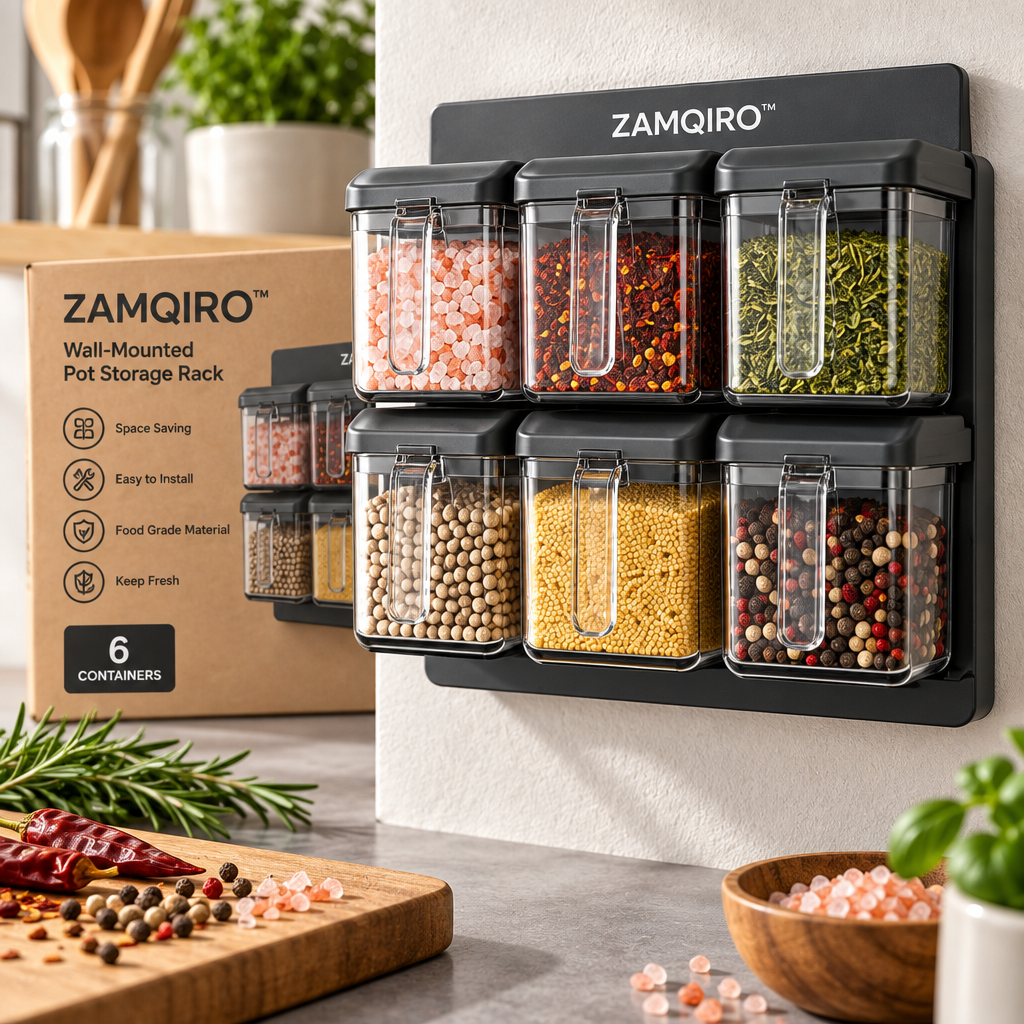 ZAMQIRO™ Wall-Mounted Pot Storage Rack image 3