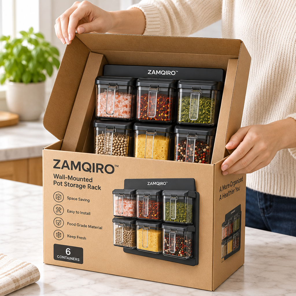 ZAMQIRO™ Wall-Mounted Pot Storage Rack image 4