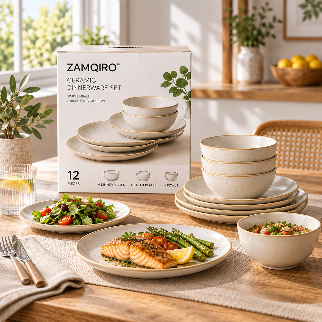 ZAMQIRO™ Ceramic Dinnerware Set image 2