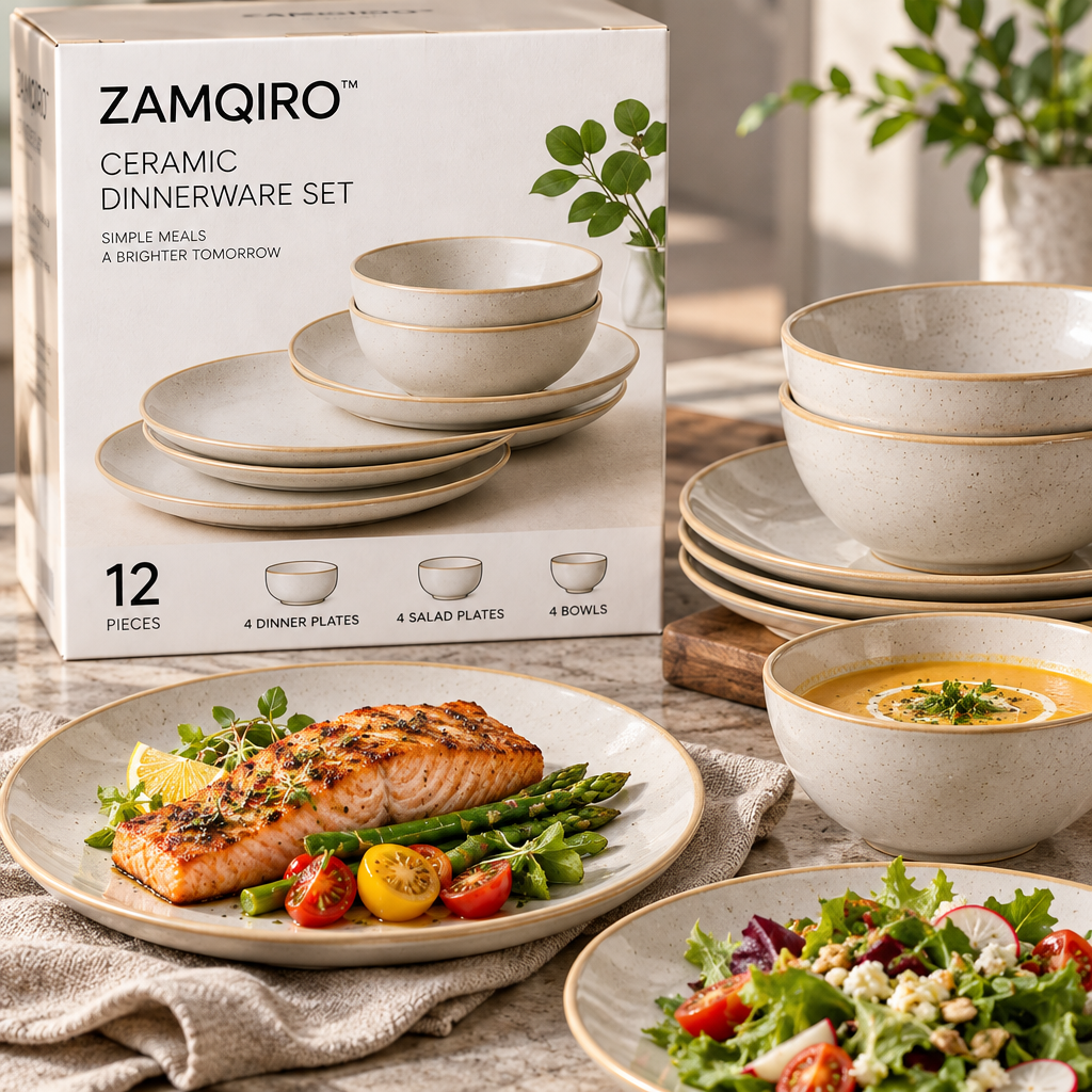 ZAMQIRO™ Ceramic Dinnerware Set image 3