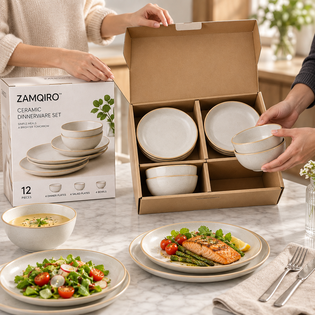 ZAMQIRO™ Ceramic Dinnerware Set image 4