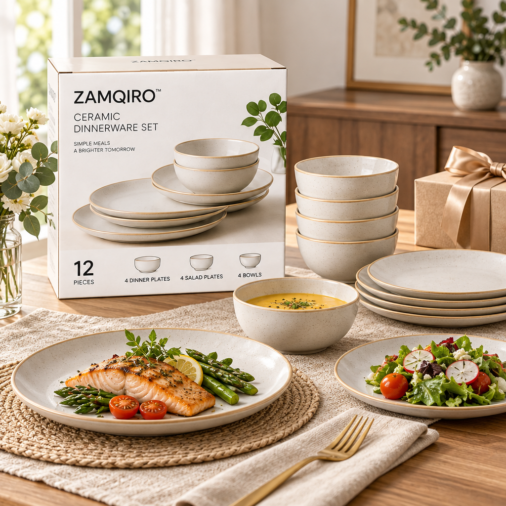 ZAMQIRO™ Ceramic Dinnerware Set image 5
