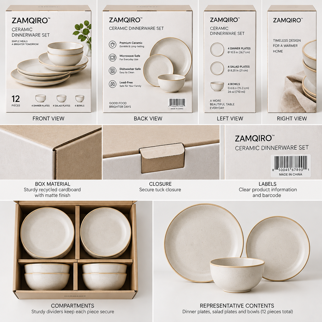 ZAMQIRO™ Ceramic Dinnerware Set image 6